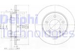 2X Disco Freno Delphi BG4025C Per Mazda 5 (CR19) 3 (Bk) 3 (Bl) Premacy (Cp)