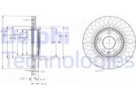 2X Disco Freno Delphi BG3222 Per Fiat Scudo (220_) Ulysse (220)