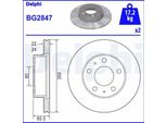 2X Disco Freno Delphi BG2847 Per Fiat Ducato (250_ 290_) 65 5Mm