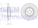 2X Disco Freno Delphi BG9105 Per Subaru Forester (Sj) Legacy Iv Estate (Bp)
