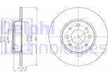 2X Disco Freno Delphi BG4312 Per Alfa Romeo Mito (955) 40 7Mm 251Mm