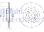 2X Disco Freno Delphi BG4322 Per Peugeot 308 Sw I (4E_ 4H_) 3008 (0U_)