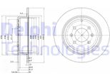 2X Disco Freno Delphi BG2873 Per Peugeot 406 (8B) 406 Coupe (8C) 60 5Mm