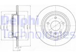 2X Disco Freno Delphi BG4279 Per Opel Astra J Sports Tourer (P10) Astra J 45Mm