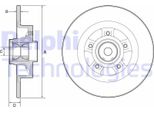 2X Disco Freno Delphi BG9115RS Per Renault ScÉNic Ii (JM0/1_) 80 7Mm 270Mm