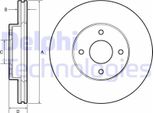 2X Disco Freno Delphi BG4454 Per Nissan Micra Iv (K13) Note (E12) 43 9Mm 260Mm