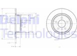 2X Disco Freno Delphi BG3873 Per Ford Transit Connect (P65_ P70_ P80_) 53 8Mm