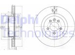 2X Disco Freno Delphi BG9007C Per Land Rover Range Rover Sport (L320) 62 1Mm