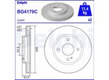 2X Disco Freno Delphi BG4170C Per Ford Fiesta Mk6 Hatchback (JA8 JR8) 43 9Mm