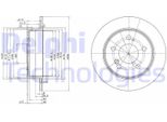 2X Disco Freno Delphi BG2291 Per MERCEDES-BENZ 190 (W201) 53 5Mm 258Mm