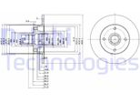 2X Disco Freno Delphi BG2389 Per Vw Golf Ii (19E 1G1) Golf Iii (1H1) 71 1Mm