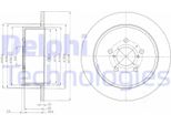 2X Disco Freno Delphi BG4129 Per Subaru Legacy Iv Estate (Bp) Outback (Bl Bp)