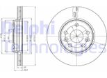 2X Disco Freno Delphi BG4317C Per Furgone MERCEDES-BENZ Citan (415)