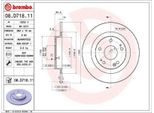 2X Brembo Disco Freno 08.D718.11 Per Honda Civic X Hatchback (Fc_ Fk) 37Mm