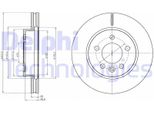 2X Disco Freno Delphi BG4343C 56 9 Mm 303 Mm