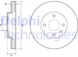 2X Disco Freno Delphi BG4671C Per Chevrolet Aveo Hatchback (T300) Cobalt Ii