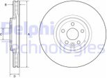 2X Disco Freno Delphi BG9178C Per Land Rover Range Rover Velar (L560) 48 2Mm