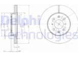 2X Disco Freno Delphi BG2759 Per Honda Civic Vii Hatchback (Eu Ep Ev) 44 5Mm