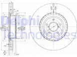 2X Disco Freno Delphi BG3818 Per Subaru Impreza Hatchback (Gr Gh G3) 53Mm