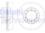 2X Disco Freno Delphi BG4075 Per Ford Transit MK-7 Box Transit MK-7 Bus 16Mm