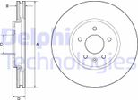 2X Disco Freno Delphi BG4672C Per Opel Astra J Sports Tourer (P10) Astra J