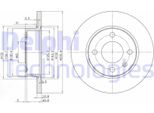 2X Disco Freno Delphi BG2910 Per Skoda Felicia I Pickup (6UF 6U7) 46Mm 236Mm