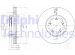 2X Delphi Disco Freno BG4007 Per Ford Transit MK-7 Van Transit MK-7 Bus