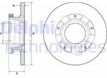 2X Disco Freno Delphi BG4673 Per Ford Transit V363 (Fcd Fdd) 288 Mm
