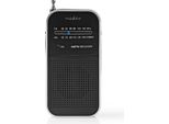 Nedis Rdfm1110Si Radio Fm/Am 1,5 W Tascabile Argento/Nero