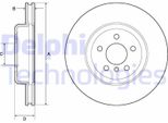 2X Disco Freno Delphi BG9154C Per Bmw 5 Touring (F11) 5 Sedan (F10) 66 2Mm