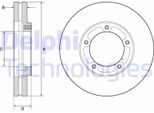 2X Disco Freno Delphi BG9139 Per Mitsubishi Canter (FB7 FB8 FE7 FE8) Vii