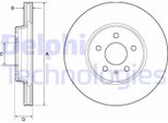 2X Disco Freno Delphi BG4799C Per Audi A4 Avant (8K5 B8) A5 Sportback (8TA)