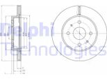 2X Disco Freno Delphi BG4128 Per Subaru Justy Iv Per Daihatsu Sirion (M3_)