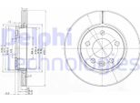 2X Disco Freno Delphi BG3893 Per Vw Multivan V (7HM 7HN 7HF 7EF 7EM 7EN)