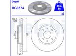 2X Disco Freno Delphi BG3574 Per Fiat Grande Punto (199) Panda (169) 500 (312)