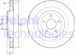 2X Disco Freno Delphi BG4832C Per Ford Usa Mustang Vi Coupe Mustang Vi Convertible