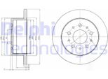 2X Disco Freno Delphi BG4061 Per Opel Movano C Pianale / Telaio (U9) 80Mm