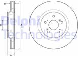 2X Disco Freno Delphi BG4808C Per Honda CR-V Iv (Rm_) 47 2Mm 315Mm