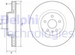 2X Disco Freno Delphi BG9220C Per Tesla Model S (5YJS) Model X (5YJX) 70 7Mm