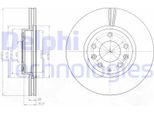 2X Disco Freno Delphi BG4255C Per Mazda 6 Estate (Gh) 6 Hatchback (Gh) 6 (Gh)
