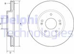 2X Disco Freno Delphi BG4955C Per Hyundai Ioniq (Ae) Per Kia Niro (De) 44 8Mm