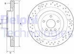 2X Disco Freno Delphi BG9223C Per MERCEDES-BENZ Gle (W166) Gl (X166)