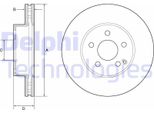 2X Disco Freno Delphi BG4945C Adatto A MERCEDES-BENZ Classe E Coupe (C207)
