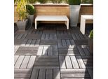 Eda 010902 No Piastra Di Base Eda In Look Legno, (L)384 Mm, Plastica, Nero
