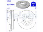 2X Disco Freno Delphi BG4999C Per Alfa Romeo Giulia (952_) Stelvio (949_) 292Mm
