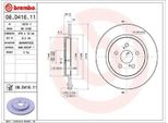 2X Brembo Disco Freno 08.D416.11 Per Toyota Urban Cruiser (_P1_) 30Mm 279Mm
