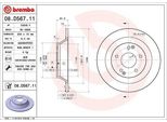 2X Brembo Disco Freno 08.D567.11 Per Ssangyong Tivoli Suv 51Mm 284Mm