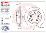 2X Disco Freno Brembo 09.C987.21 Per Porsche Cayenne (9YA) Cayenne Coupe (9YB)