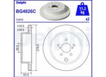 2X Disco Freno Delphi BG4826C Per Subaru Forester (Sj) 63 5Mm 278Mm