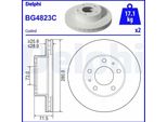 2X Disco Freno Delphi BG4823C Per Piattaforma / Telaio Opel Movano C (U9)